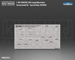 Kitsworld Kitsworld 1:32 F80C Shooting Star Canopy/Wheel Paint Masks 